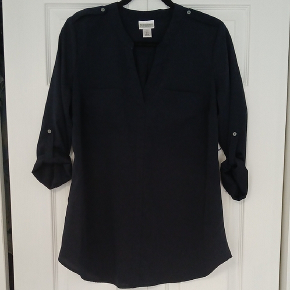 Motherhood Maternity Tops - Motherhood Maternity Size M Navy Blue Tunic
